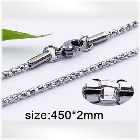 Ocelový náhrdelník - Hmotnost: 4.4g, 450x2mm